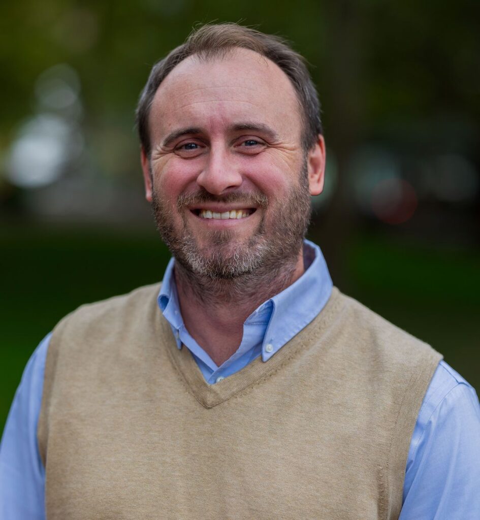 Image is of a man's head and shoulders. The man is Andrew Szwak, Mid-Atlantic Program Manager, Land Trust Alliance.